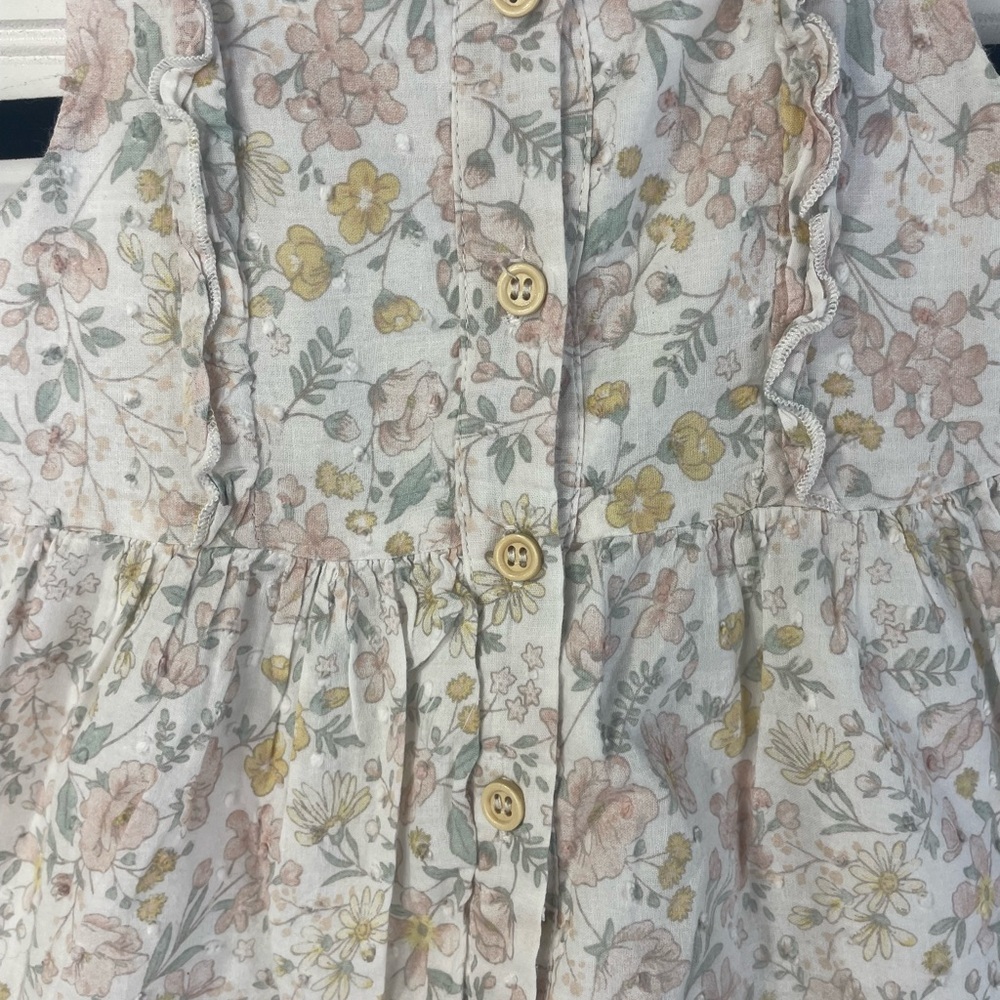 Catherine Malandrino Floral Tiered Sleeveless Button Front Dress 18month-2T - Picture 10 of 10